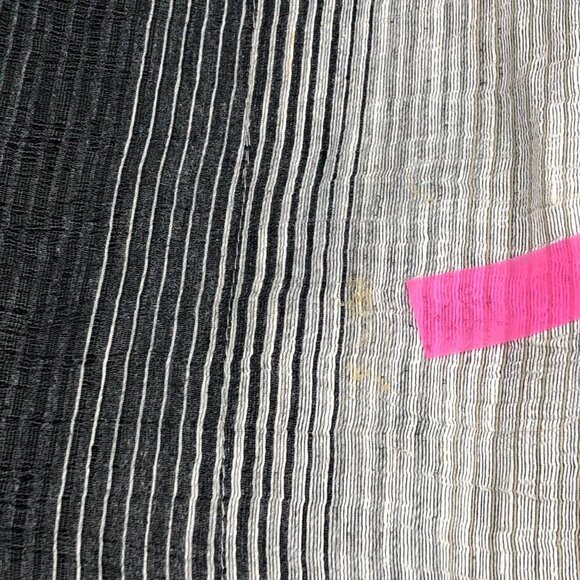 Alembika Ombre stripe Sleeveless oversized linen blend midi dress in Smoke 2 / M - Picture 6 of 16